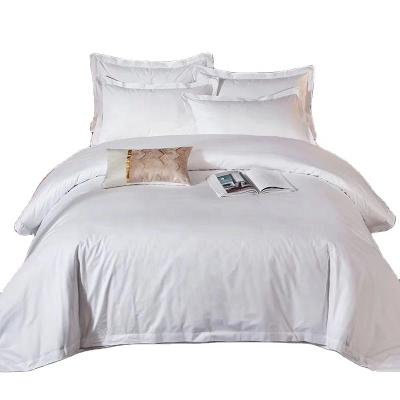 China Anti-Static Luxury Five Star Hotel 100% Cotton Sateen Hotel Bedding Linen Set for sale