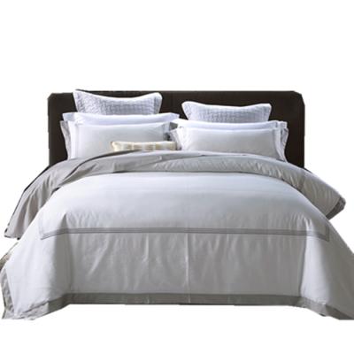 China Nondisposable Good Quality Hotel Bedding Set Used Bed Sheet Linens Set Bedding for sale