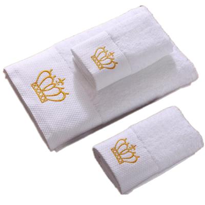 China 100% Cotton Disposable Hot Sale Embroidery Hotel White Hand Towel for sale