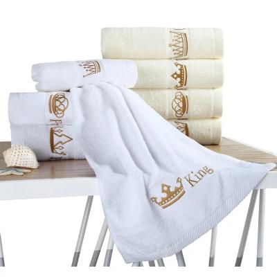 China Yalan Disposable 100% Cotton Terry Towel With Dobby Border Luxury Hotel Bath Towel for sale