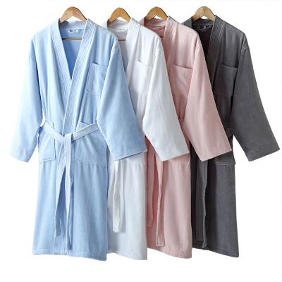 China Hot Sale Luxury Custom Made Long Terry Bath Robes QUICK DRY Towel Bathrobe for sale