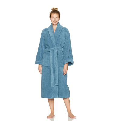 China Hotel QUICK DRY Bathrobe For Hotel Spa Luxury 100% Unisex Cotton Terry Towel Bathrobe White for sale