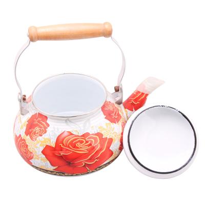 China Viable China Manufacturing Factory Direct Sale Cheap Vintage Enamel Kettle Set Teapot for sale