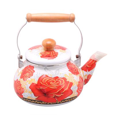 China Viable Wholesale Fine Quality Big Capacity Enamel Kettle Set Large Teapot for sale