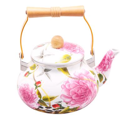 China Factory Product Viable Enamel Tea Coffee Kettle Fashionable Delicate Design for sale