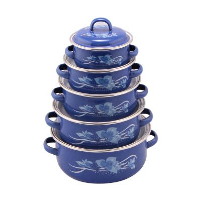 China Sustainable Enamel Cookware Set Insulated Warmer Casserole Using Insulated Food Warmer Cast Iron Casserole Food Enamel for sale