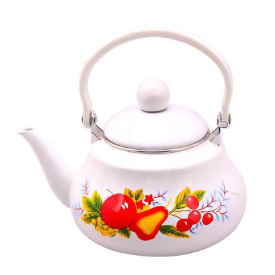 China Latest Stocked Wholesale Fashion Korean Style Casserole Pot Cover Set Enamel Teapot for sale