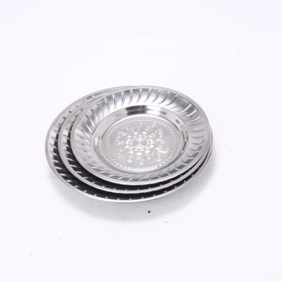 China Fashionable Wholesale Export Latest Quality Factory Supply Stocked Style 24cm Stainless Steel Plate for sale