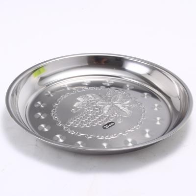 China Korean Stocked Style Cookware 25cm Manufacturer Made New Coming Set Stainless Steel Round Tray for sale