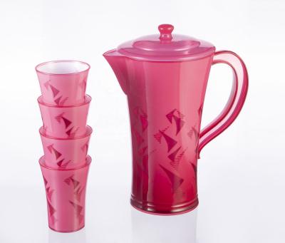 China Disposable plastic water jug ​​with four cups for sale