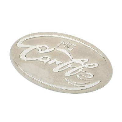 China Discount Europe Decorative 3d Etching Stainless Steel Metal Nameplate for sale