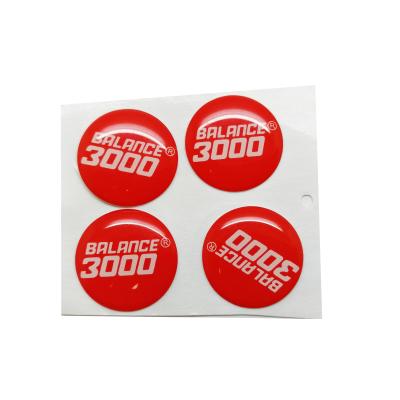 China Custom China Logo 3d Dome Waterproof Epoxy Resin Sticker, Silk Screen Printing Gel Dome Resin Label for sale