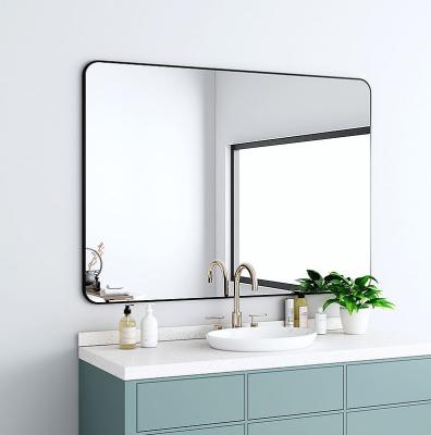 China JS2022-F018 Contemporary Classic Style Rectangle Large Aluminum Framed Mirror Home Wall Mounted Deco For Bathroom Room for sale