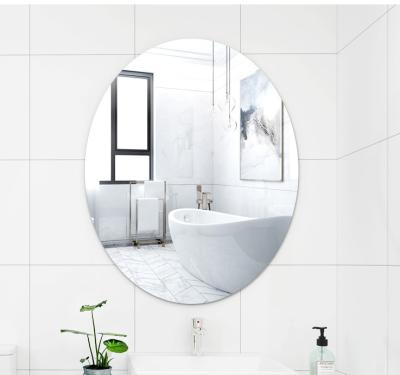 China JS2022-F008 modern classic simple modern pill shape beveled mirror for bathroom with customization size and shape for sale