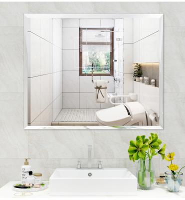 China Modern Frameless Mirror Rectangular Shape Beveled Wall Mirror For Bathroom for sale