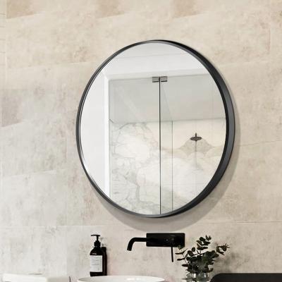 China Modern Black Aluminum Alloy Frame Bathroom Mirror for sale