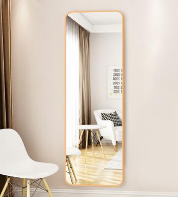 China Modern Custom Large Size Gold Mirror Oxidation Mirror Bath Wall Hanging Rectangle Home Decor JS-F5414 Defog Glass for sale