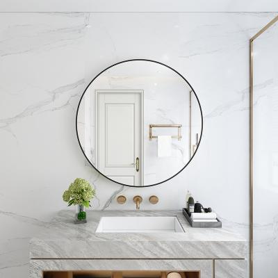 China Modern Elegant Regular Round Beveled Polished Frameless Wall Mirror For Bathroom Home Decor for sale