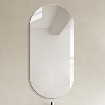 China JS-5222 fashion contemporary round wall hanging modern frameless integral mirror float silver anti-oxidation protection glass for sale