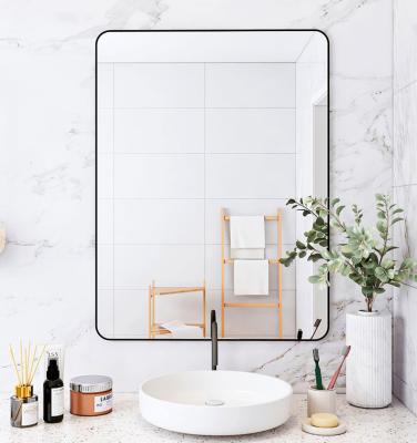 China Factory JS-5417 Contemporary Rectangle Bath Mirror Frameless Wall Mounted Silver Glass Antioxidation Protection for sale