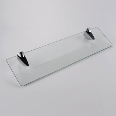 China Bolt inserting type JS-G5318 fashion household hot sale glass shelf for bath room and office showroom tempered glass factory direct wholesale for sale