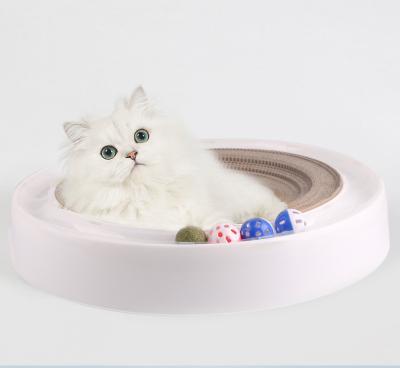 China Cat Scratching Board Pad With viable Bells as Cat Toy Bed for sale