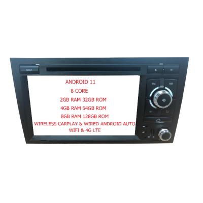 China ZYCGOTEC 8 Core GPS Car Radio Multimedia Player Android 11 Auto DVD Player For Audi 2002-2012 A4 B6 B7 S4 RS4 Carplay Wifi for sale