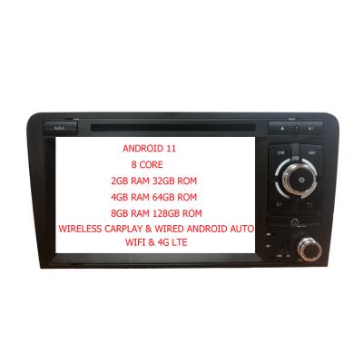 China ZYCGOTEC 8 Core GPS Car Radio Multimedia Player Android 11 Auto DVD Player For Audi A3 8P S3 2003-2012 RS3 Sportback Carplay Wifi for sale