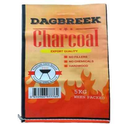 China Moisture Proof Firewood Charcoal BBQ Charcoal Briquettes Packaging Laminated PP Woven Bags for sale