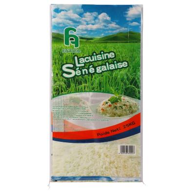 China Moisture Proof Rice Packing Plastic PP Woven Bags 25kg 50kg for sale