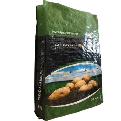 China Agriculture Plastic Bags For Potato Seedling Vegetable Packaging Bags 20kg for sale