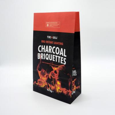 China Environmental Charcoal Paper Bag Moisture Proof Custom Brand 14 Pounds 6KG for sale