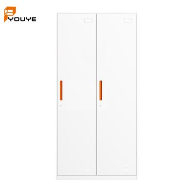 China almari almirah cabinet metal 2 places metal 2 doors locker steel file cabinet wardrobe for sale