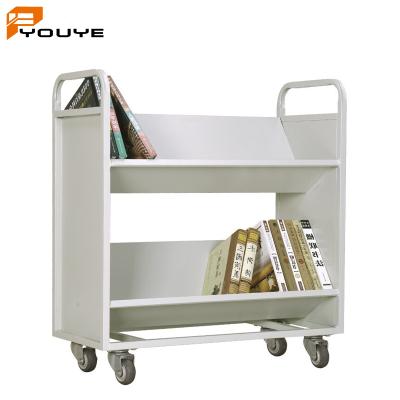 China Modern Mobile Bookshelf Furniture Bookcase Mobile Stainless Steel Carts Trolley for sale