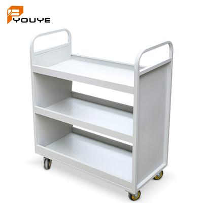 China Modern Easy To Assemble Mobile Powder Finish Metal Frame Trolley School Lab Coating Trolley for sale