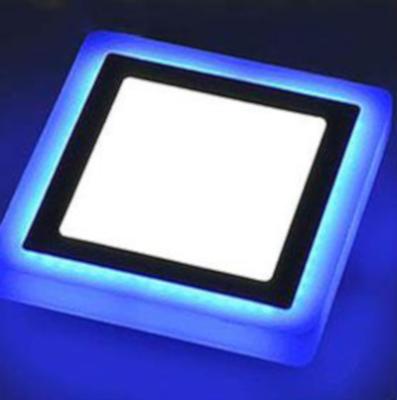 China Modern Square LED Three Way Panel Light With Switching Colors 18W +6W for sale