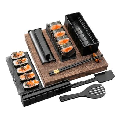 China Amazon Sustainable Hot Sale DIY Automatic Tool Sushi Maker Kitchen Instruments 10-Piece Set Sushi Roll Mold for sale