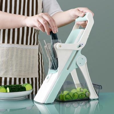 China Safe Manual Veggie Chopper Graters Vegetable Slicer Viable Frozen Meat Slicer Mandoline Onion Cutter for sale