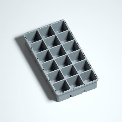 China Viable Wholesale Combo Storage Molds Frozen Plastic Container Box Mini Silicone Ice Cube Tray With Lid for sale