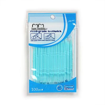 China Wholesale Disposable Sterile Interdental Brush Mint Plastic Toothpick Chinese Brushpicks Chinese Fruit Wholesale for sale