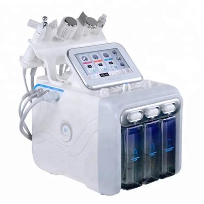 China Cold Acne Treatment 6in1 Hydroxide Ultrasound RF Hammer Facial Cleansing Machine Beauty Machine for sale