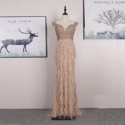 China Breathable Luxury Beaded Nude Long Party Wear Mermaid Lace Sweetheart Mermaid Evening Dress Women Formal Dress for sale