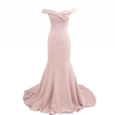 China Anti-Static Bridesmaid Dresses 2020 Mermaid Off The Shoulder Pink for sale