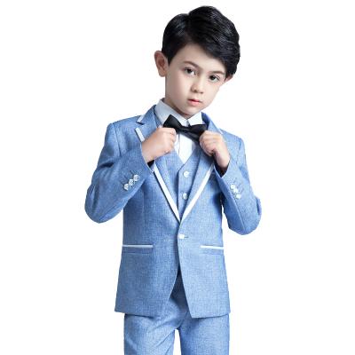 China High Quality Formal In Stock 3 Piece Little Boy Light Blue Formal Wedding Suits for sale