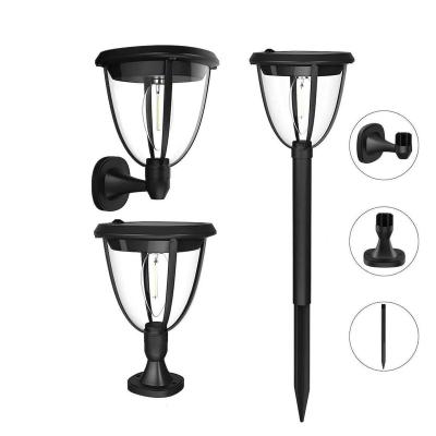 China Shenzhen Residential Solar Gate Post Cap Led Solar Pillar Lights For Garden for sale