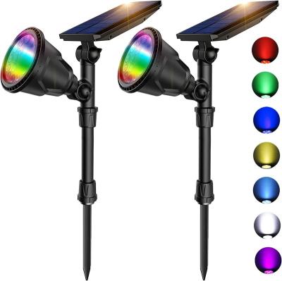 China Garden Color Changing Halloween Christmas Decorations Spotlight Solar Landscape Garden Lights for sale