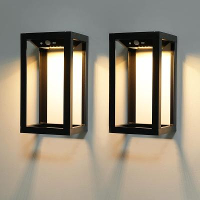 China Outdoor Solar Tempered Glass Wall Lights for House, Garage, Front, Porch for sale