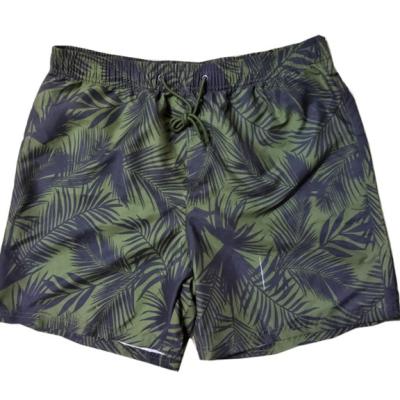 China Breathable Tropical Palm Pattern Print Surf Men Board Stretch Shorts Summer Beach Shorts Men Brazilian Short Swimwear for sale