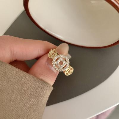 China 2021 NEW Trendy Style Copper Money Fortune Ring Personality Transfer Coin Fashion Fun Ethnic Temperament Ring For Women for sale