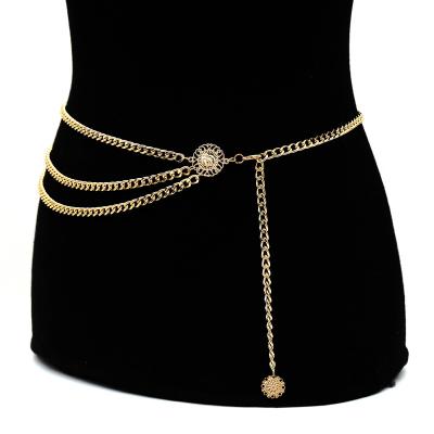 China Beach BOHEMIA Bikini Harness Belt Dangle Chain Long Multilayer Tassel Sexy Multilayer Coin Harness Dangle Chains For Women Belts Body Jewelry for sale